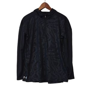 🛍️ CLEARANCE... Black Under Armour 1/4 Zip Long Sleeve Pullover - Size S